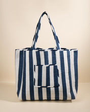 Sac Cabas réversible Deepa Rayures marine