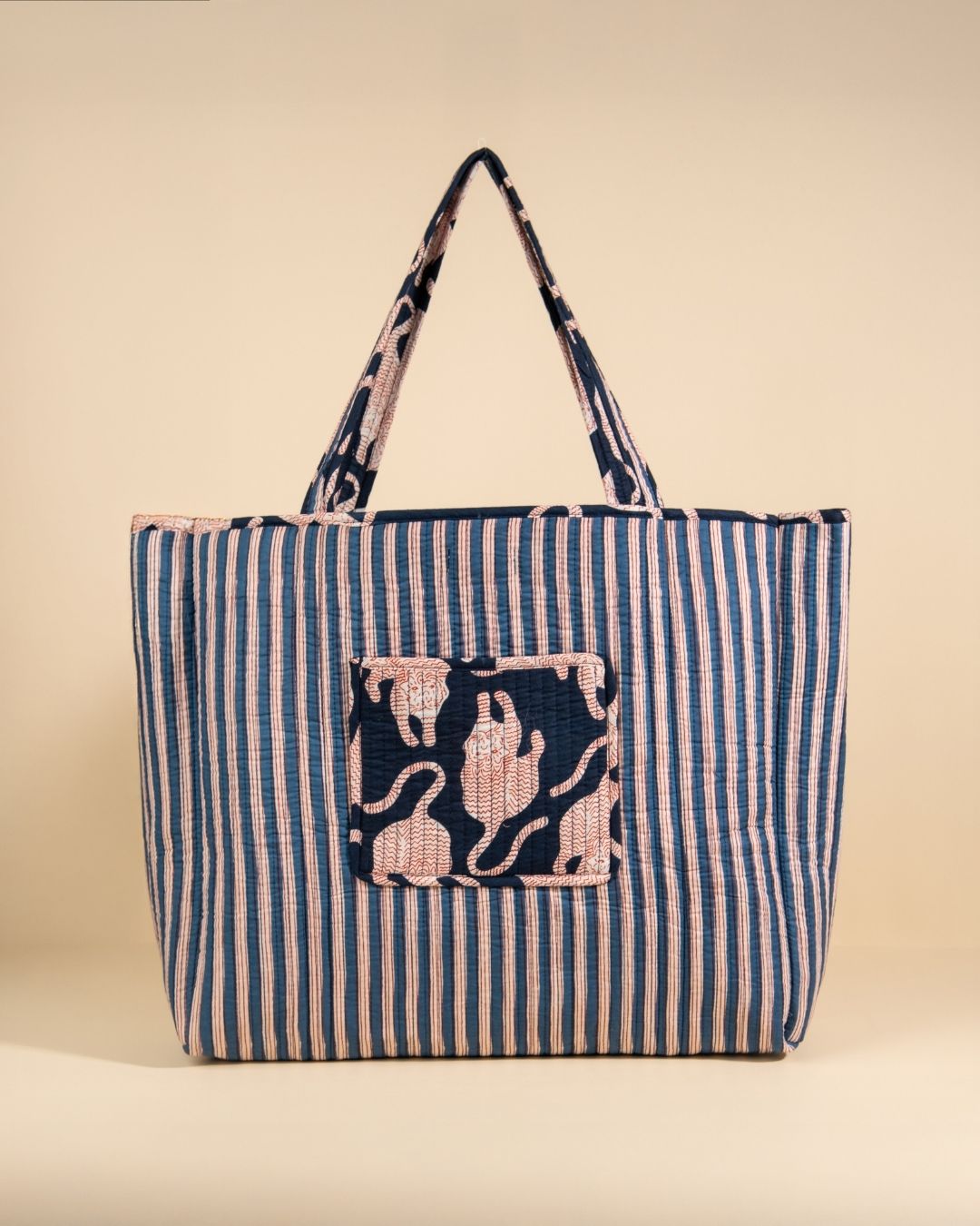 Sac Cabas réversible Deepa Jungle Marine