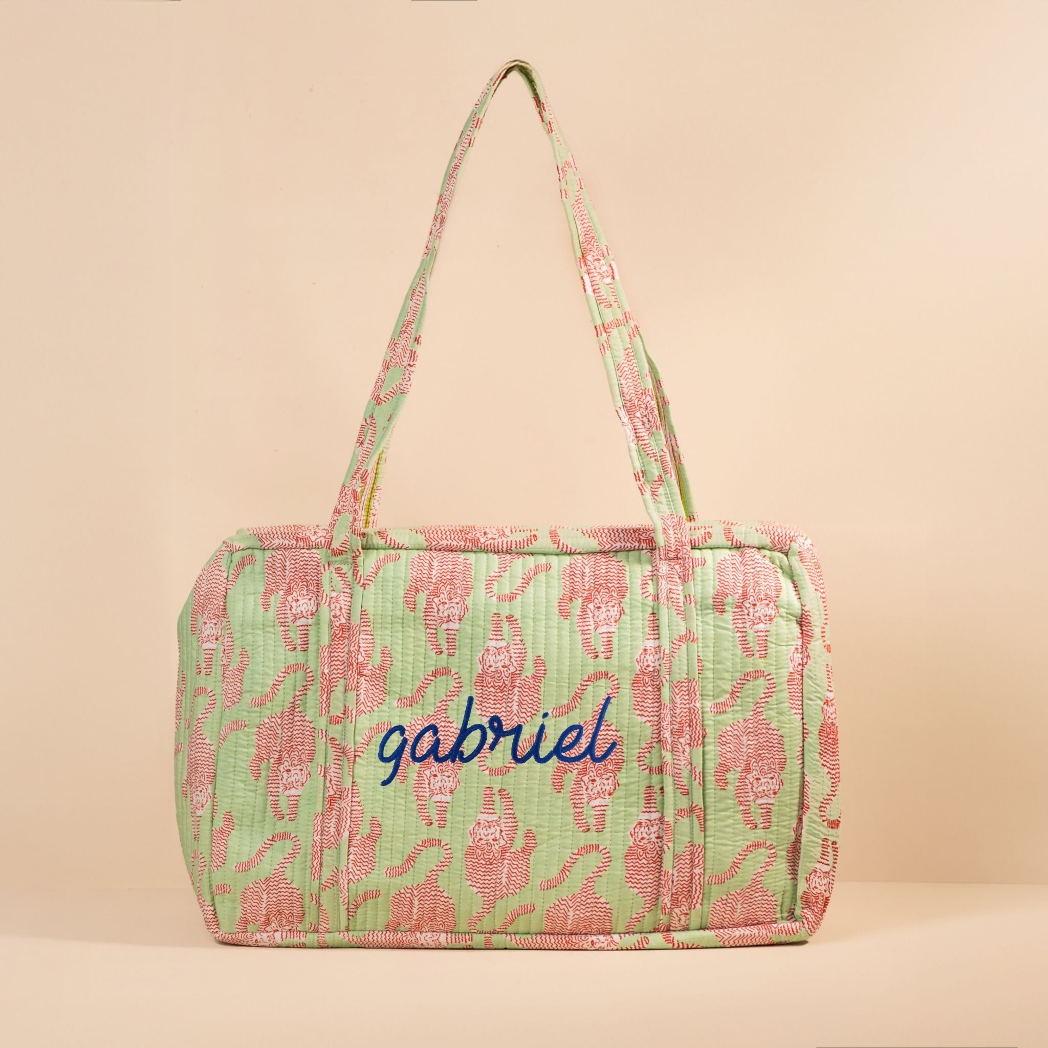Sac Week-end ou à langer Lola.LOLAV2003.Couleur: Corail Floral