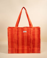 Sac Cabas réversible Deepa Corail rayé