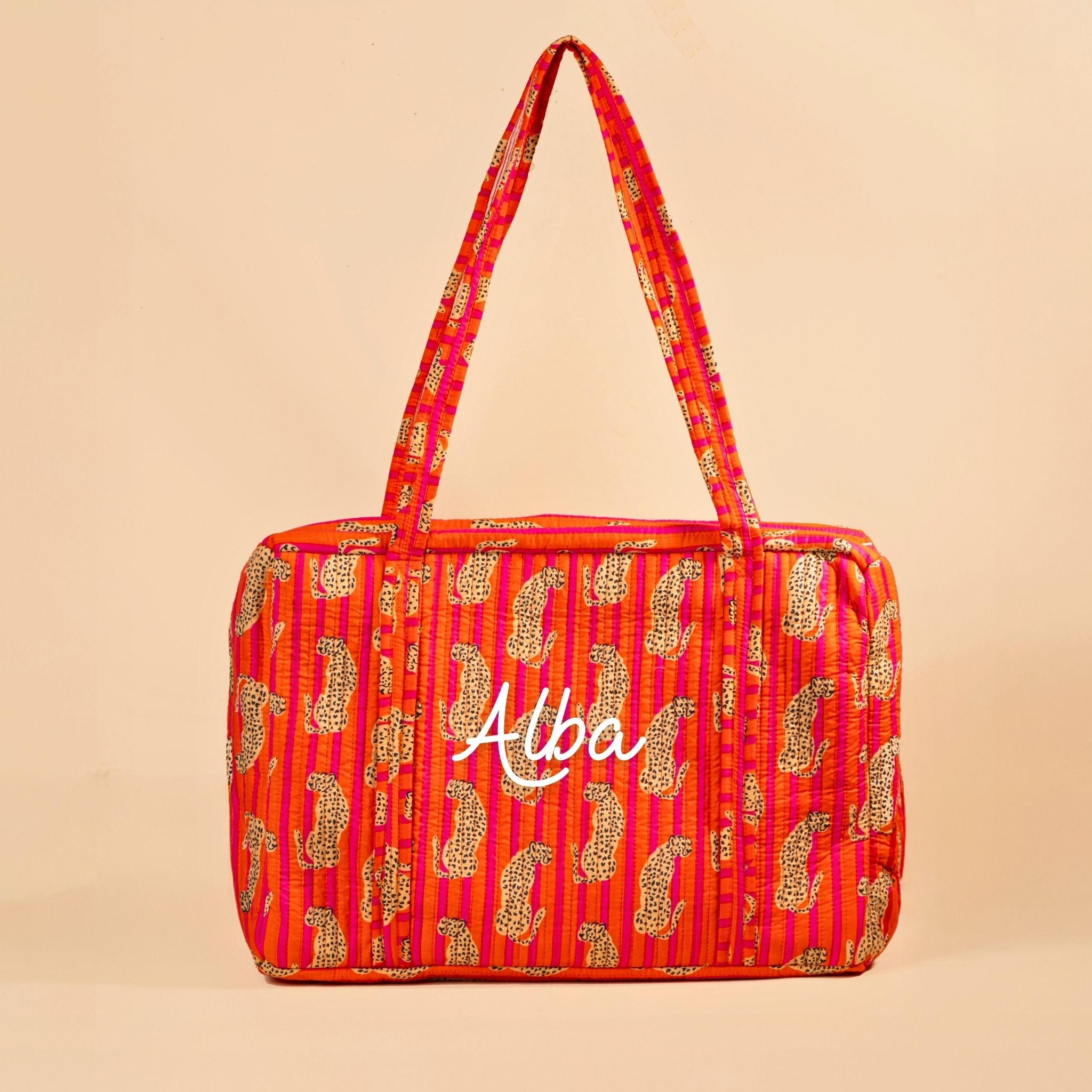 Sac Week-end ou à langer Lola.LOLAV2003.Couleur: Corail Floral