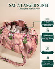 Sac à langer Sunee gardenia corail