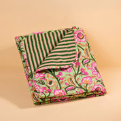 Couverture bébé ou plaid Nur Mint floral