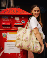 Sac Cabas réversible Deepa Gardenia vert sauge
