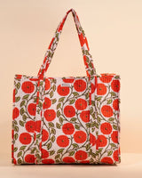 Sac Cabas réversible Deepa Corail Floral
