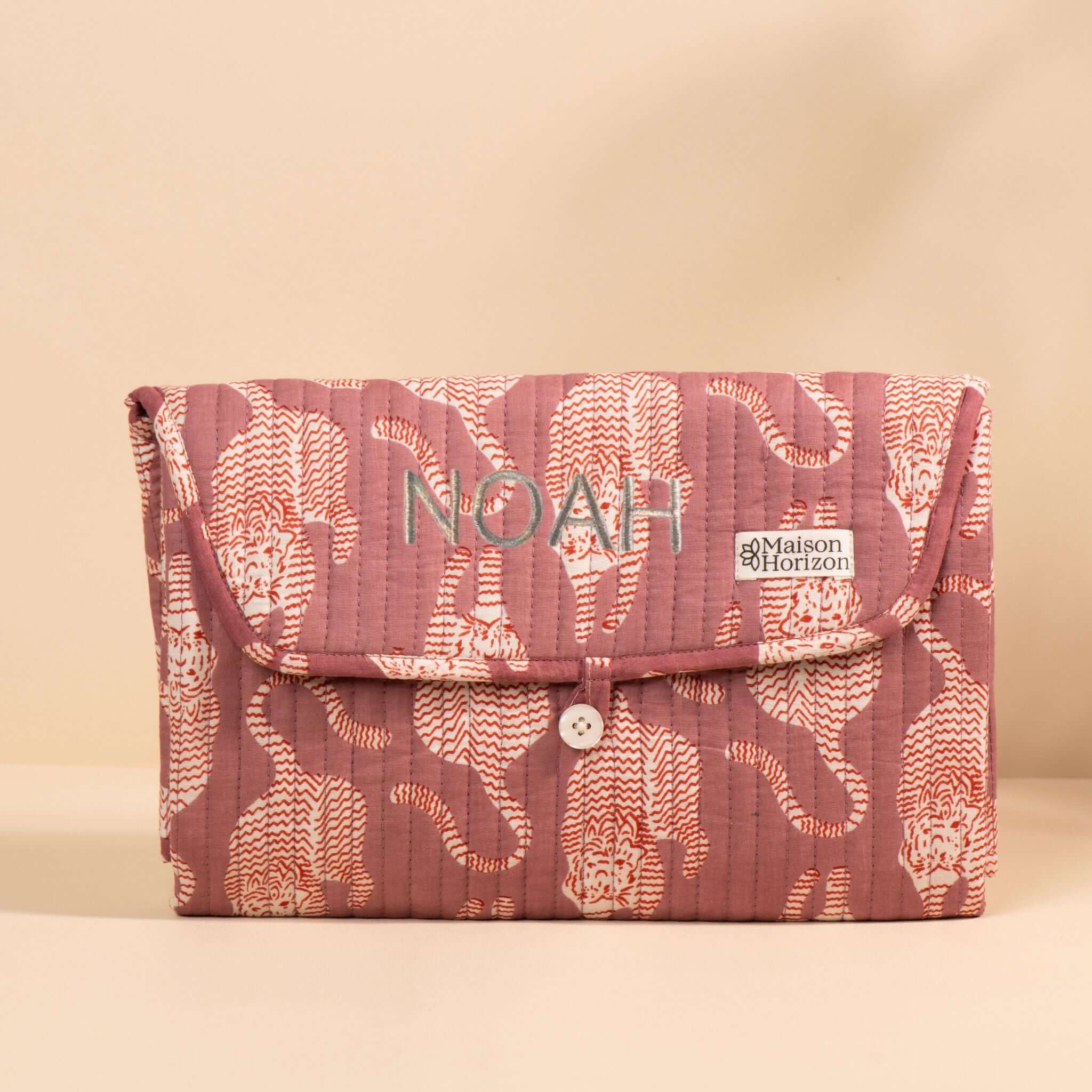 Matelas à langer de voyage Wulan.MATLANG005.Couleur: Rayé rose mocha