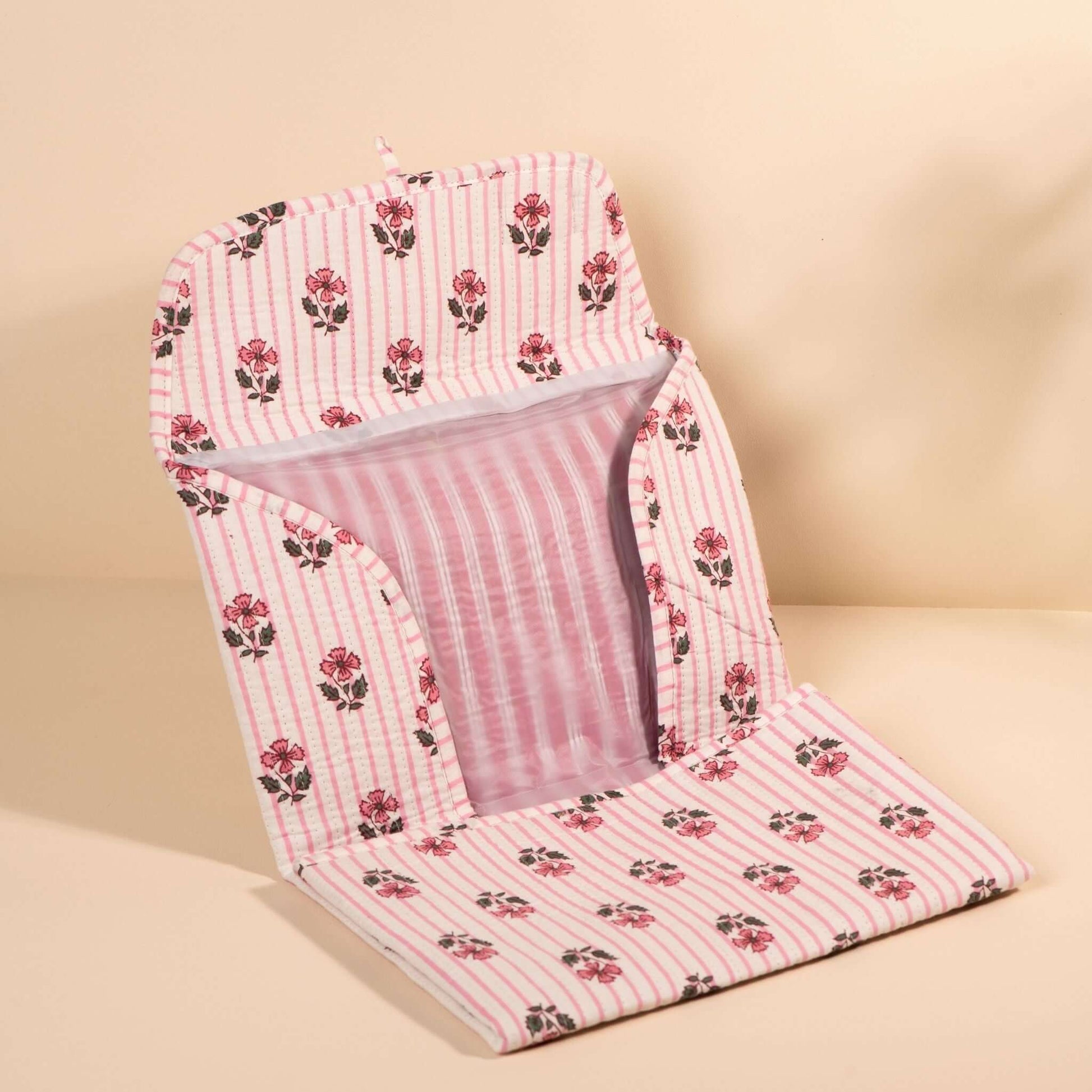 Matelas à langer de voyage Wulan.MATLANG005.Couleur: Rayé rose mocha
