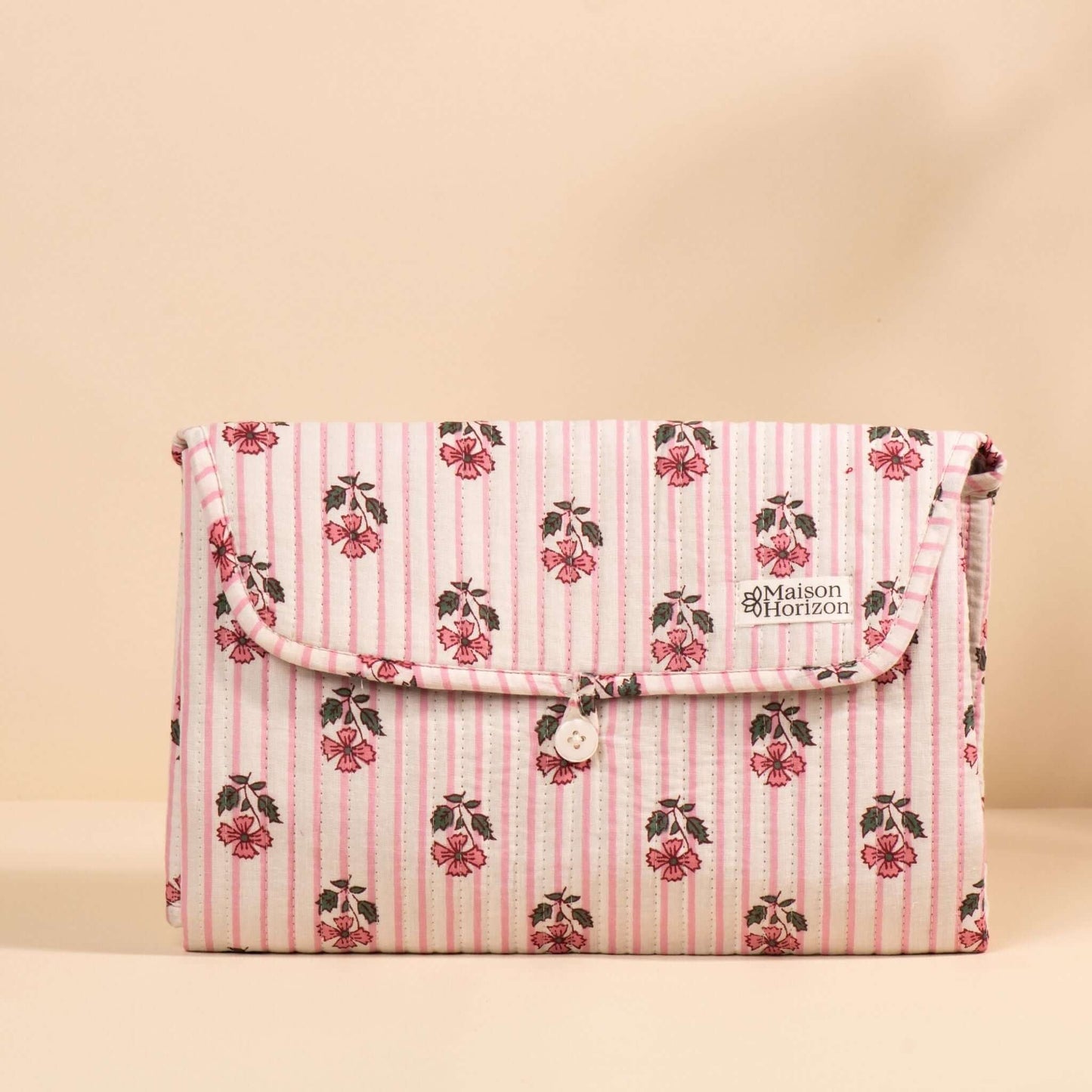 Matelas à langer de voyage Wulan.MATLANG005.Couleur: Rayé rose mocha