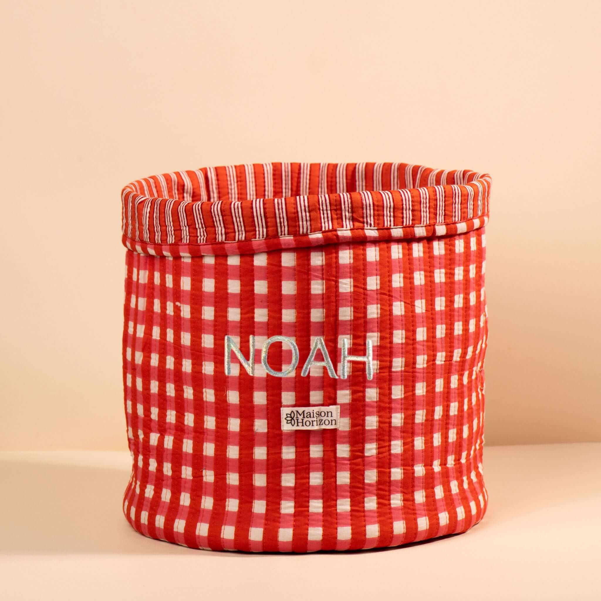 Panier de rangement décoratif Manila.PANIER002.Couleur: Vichy Cerise