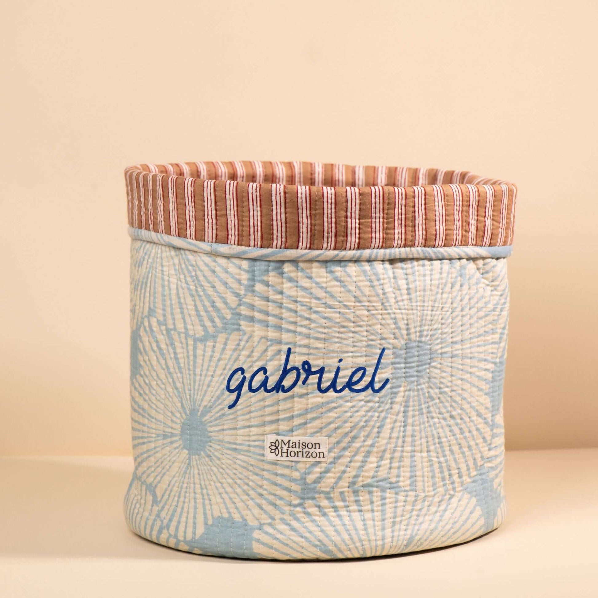 Panier de rangement décoratif Manila.PANIER005.Couleur: Bleu pastel
