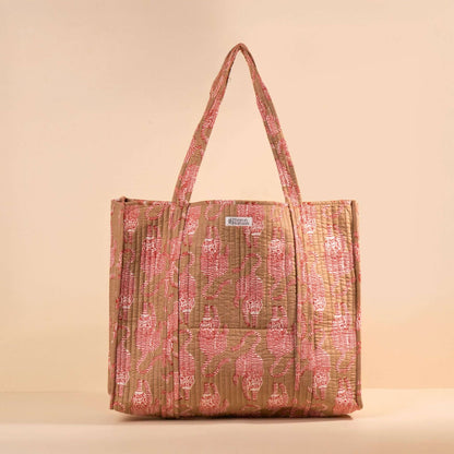 Sac Cabas réversible Deepa.TOTE059.Couleur: Jungle Sand