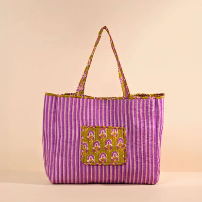 Sac Cabas réversible Deepa.TOTE058.Couleur: Jungle Ciel