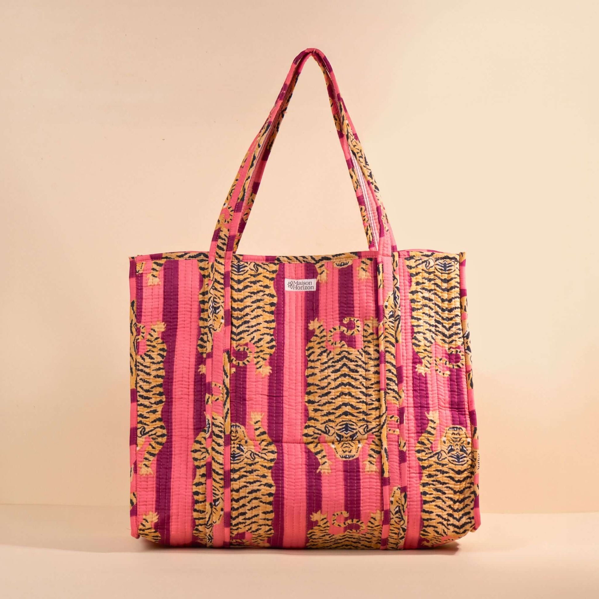 Sac Cabas réversible Deepa.TOTE056.Couleur: Tiger pink