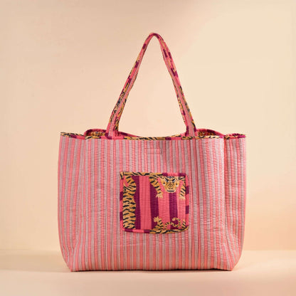 Sac Cabas réversible Deepa.TOTE058.Couleur: Jungle Ciel