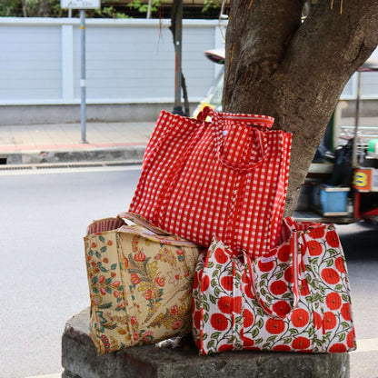 Sac Cabas réversible Deepa.TOTE058.Couleur: Jungle Ciel