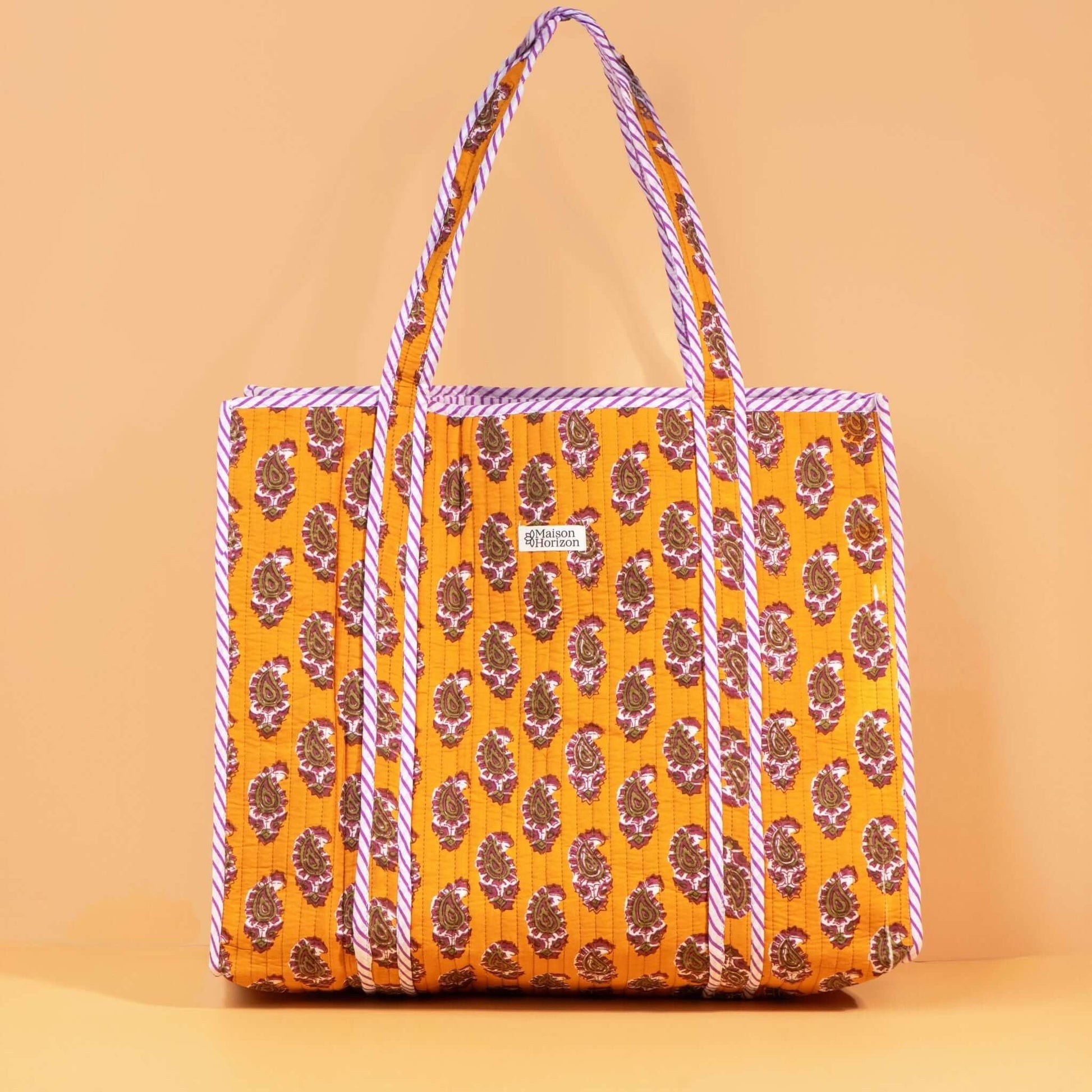 Sac Cabas réversible Deepa.TOTE003.Couleur: Lys Jaune