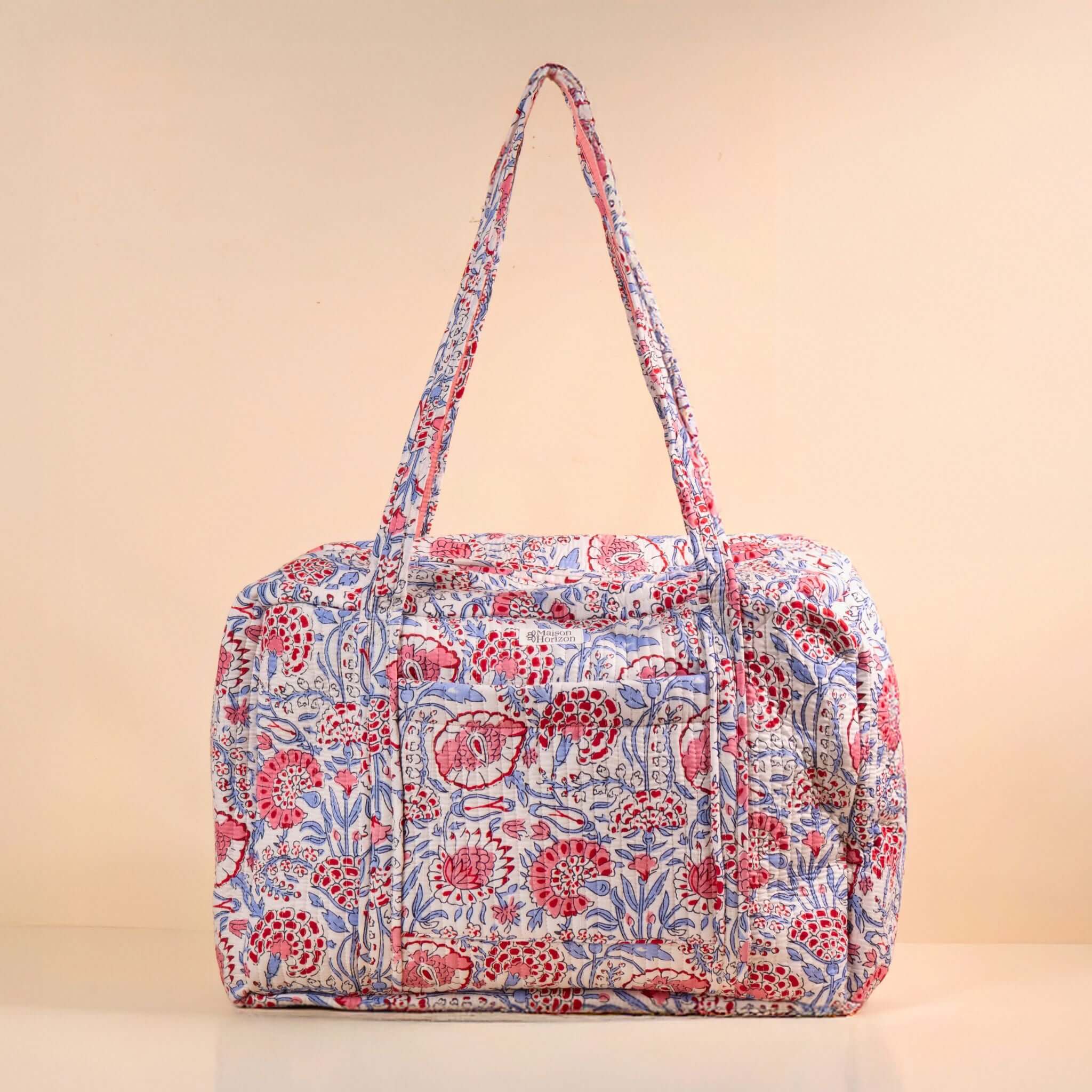 Sac Week-end ou à langer Lola.LOLAV2003.Couleur: Corail Floral