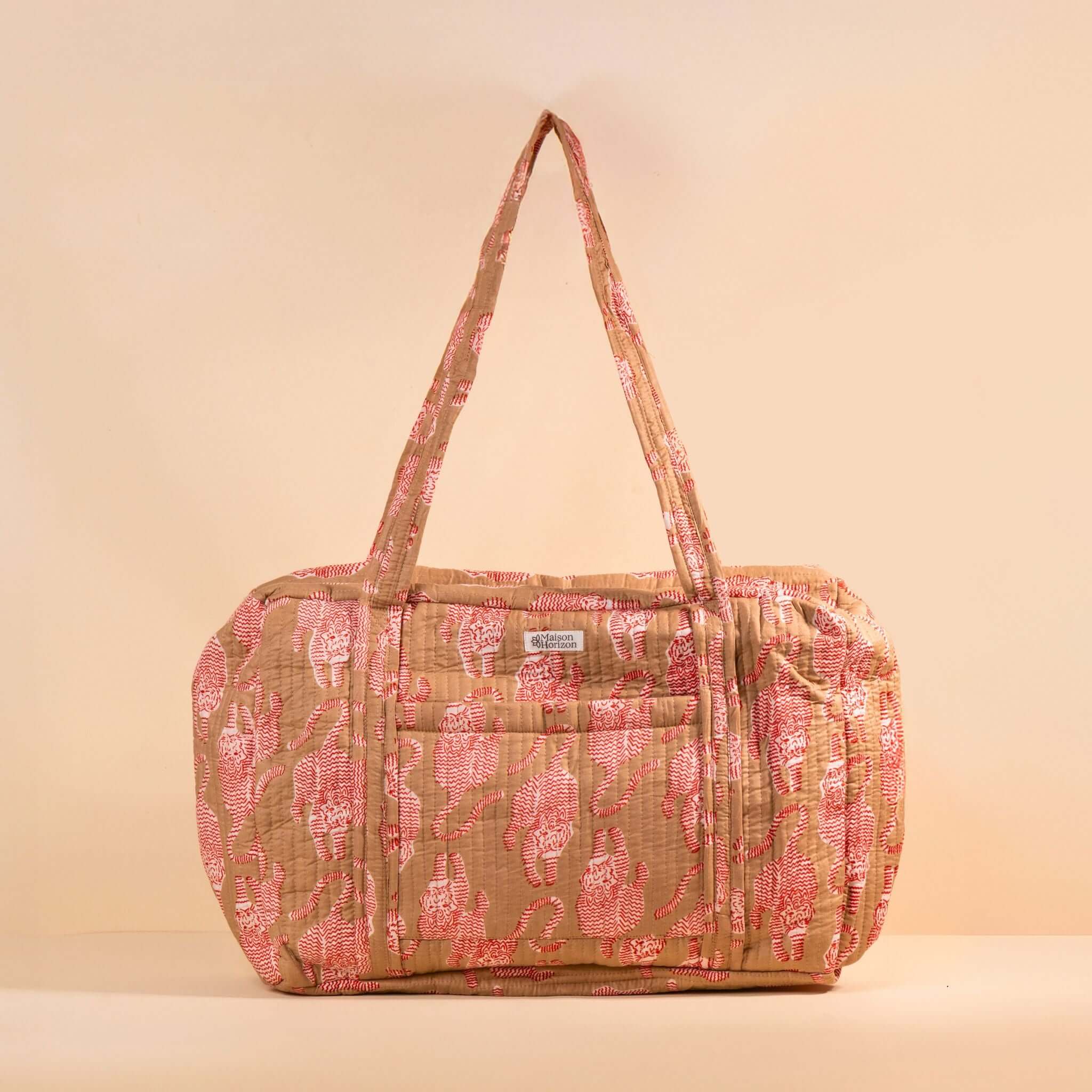 Sac Week-end ou à langer Lola.LOLAV2003.Couleur: Corail Floral
