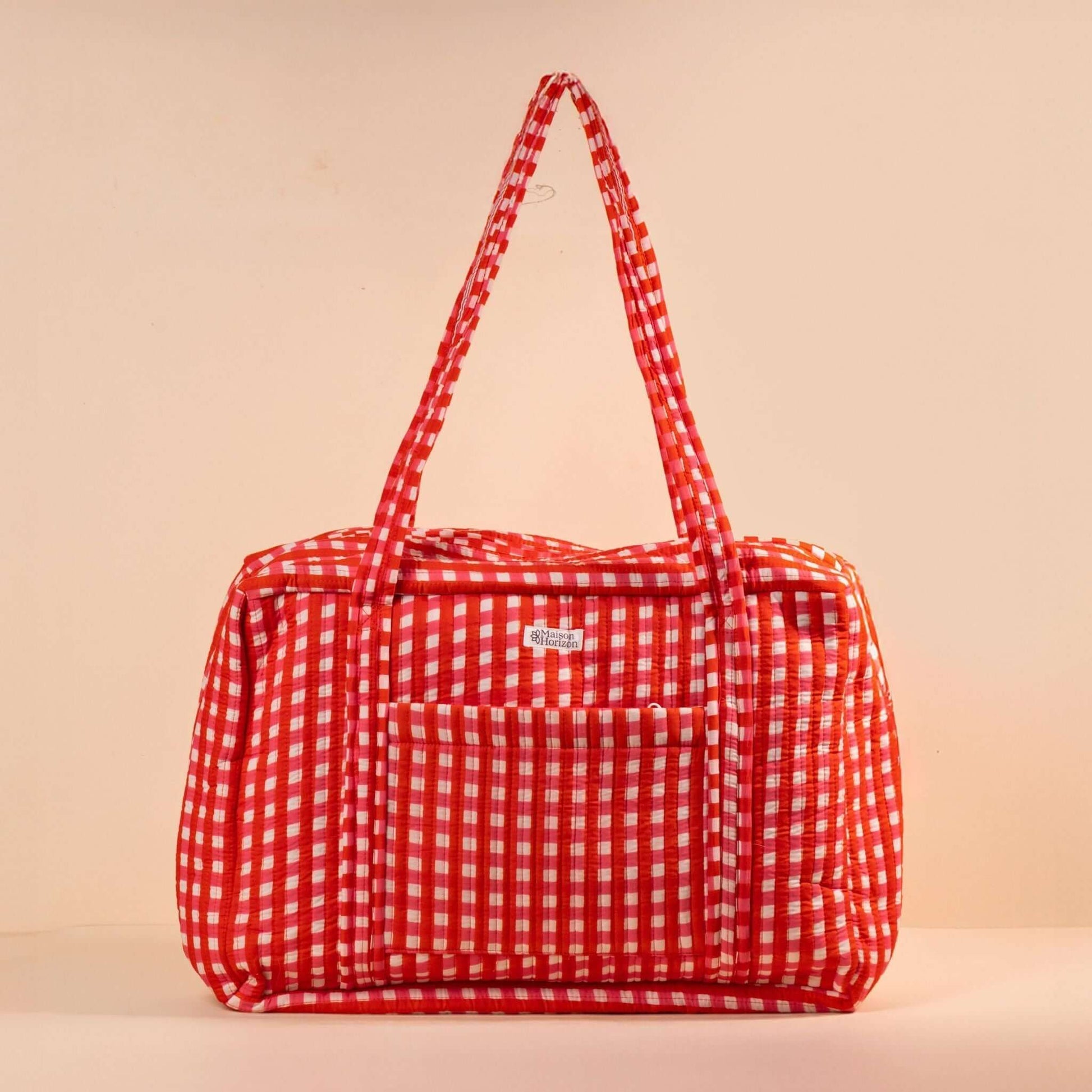 Sac Week-end ou à langer Lola.LOLAV2002.Couleur: Vichy Cerise
