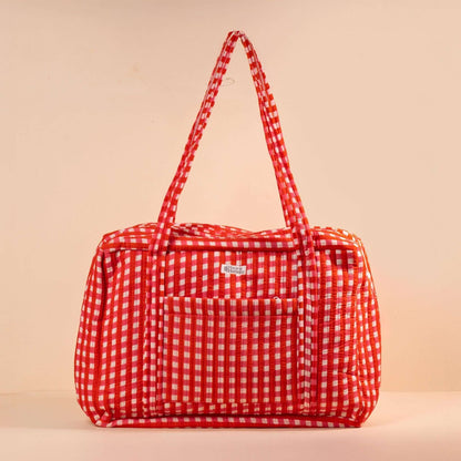 Sac Week-end ou à langer Lola.LOLAV2002.Couleur: Vichy Cerise