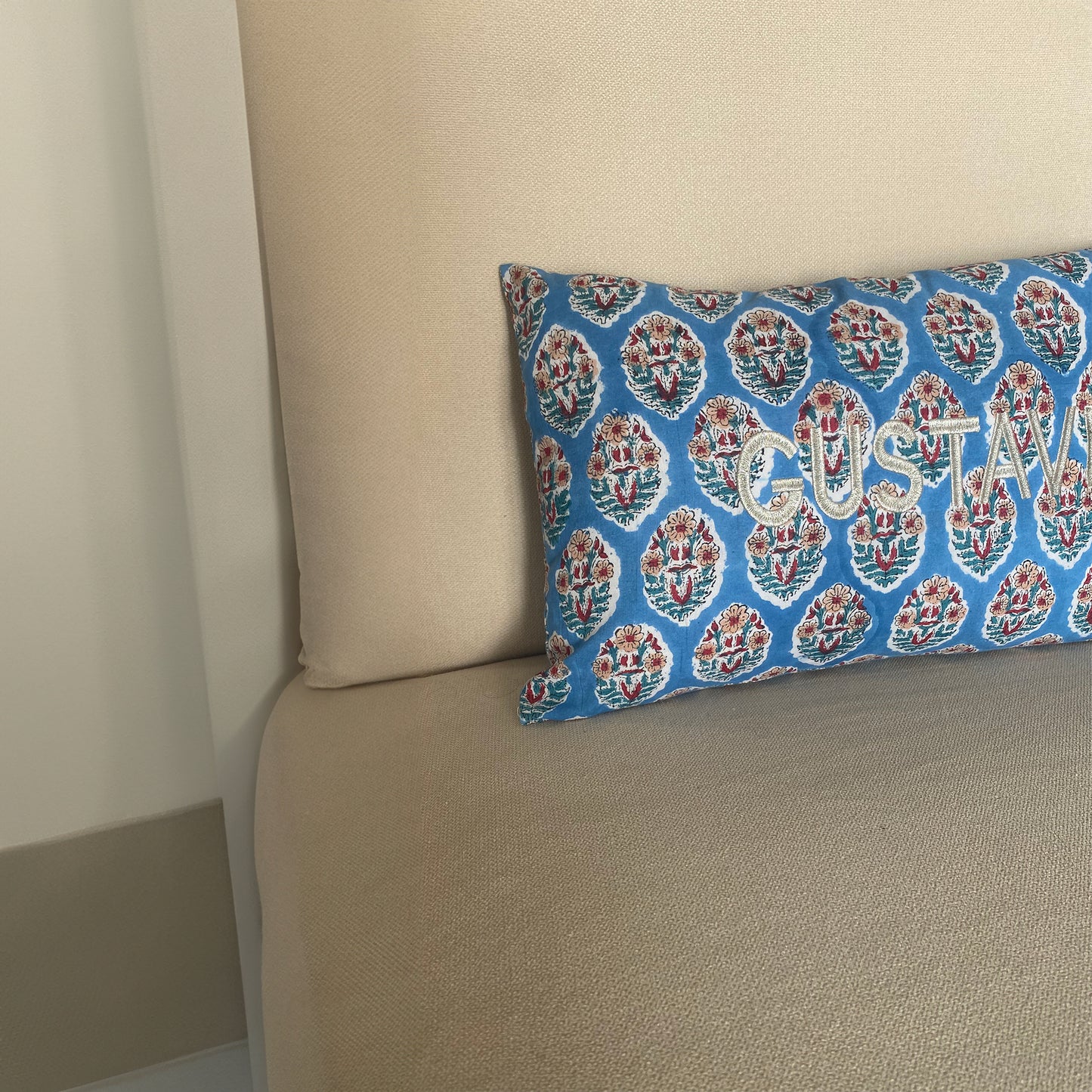 Housse de Coussin Jaya Bleu