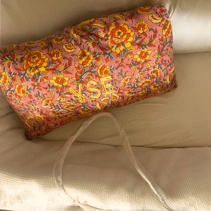 Housse de Coussin Indira Rose et Jaune