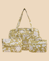 Set essentiels voyage bébé - Light kaki floral