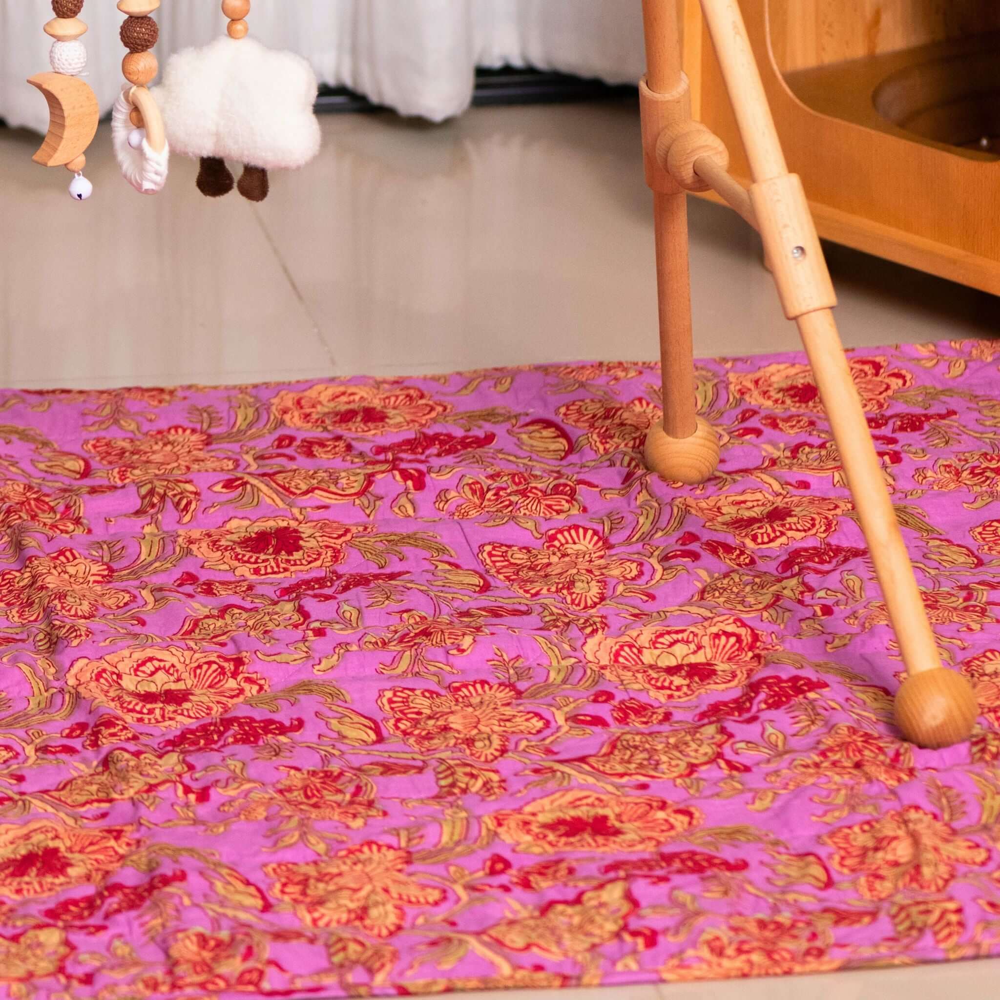 Tapis d'éveil ou tapis de sol Nur.TAPIS005.Couleur: Jungle Ciel