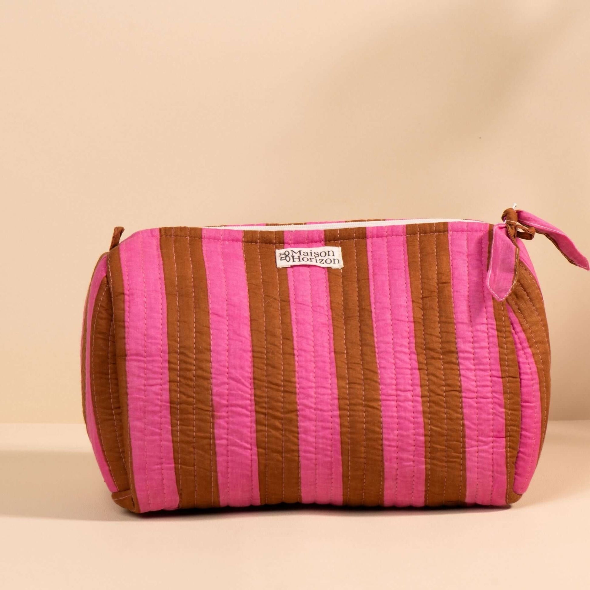 Trousse de toilette Banita.TROU054.Couleur: Rayé rose mocha