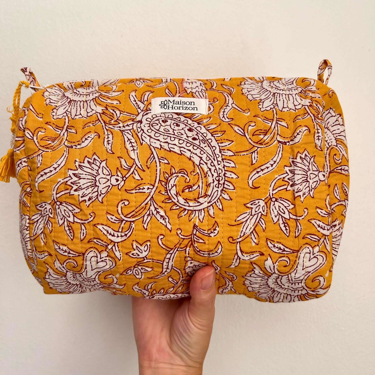 Trousse de toilette Banita.TROU015.Couleur: Jaune Floral