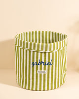 Panier de rangement Manila Rayures Vert Olive