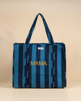 Sac Cabas réversible Deepa Rayures Ultra Bleu