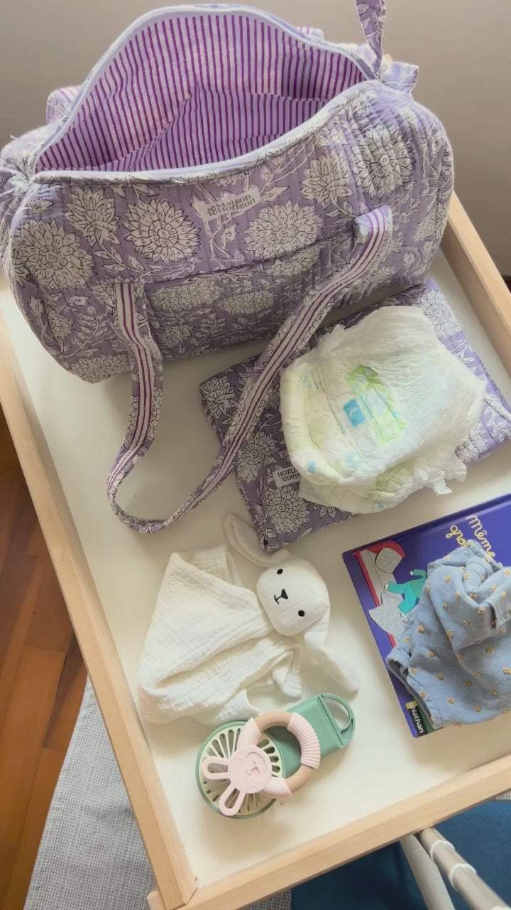 Sac à langer Sunee floral lilas