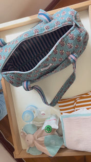 Sac à langer Sunee Rayures vert olive